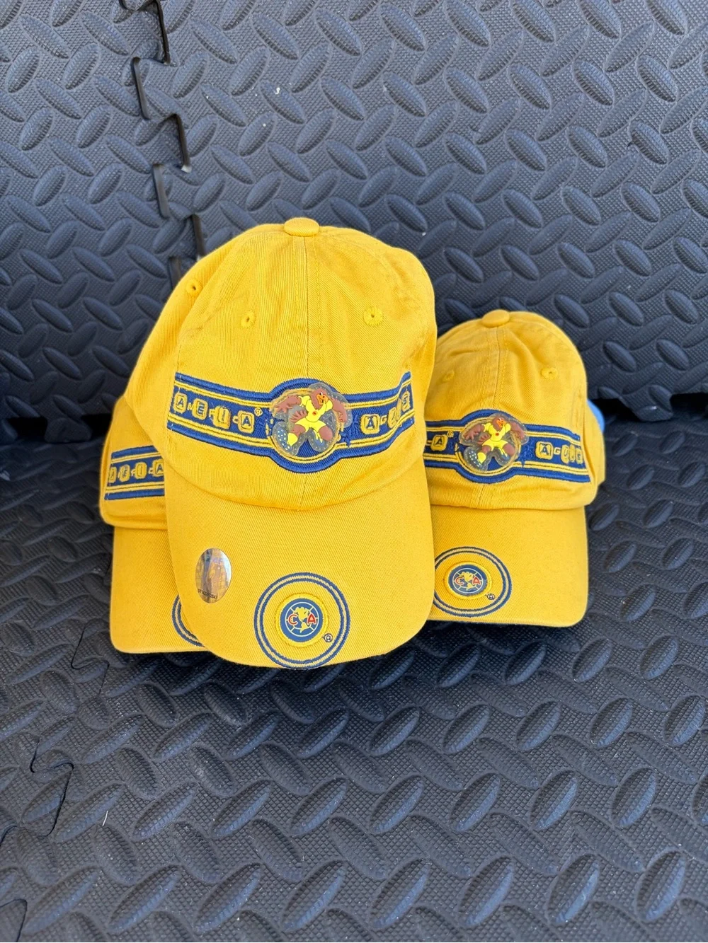 América  Aguilas Yellow Cotton Baseball Cap with Team Crest Unixes